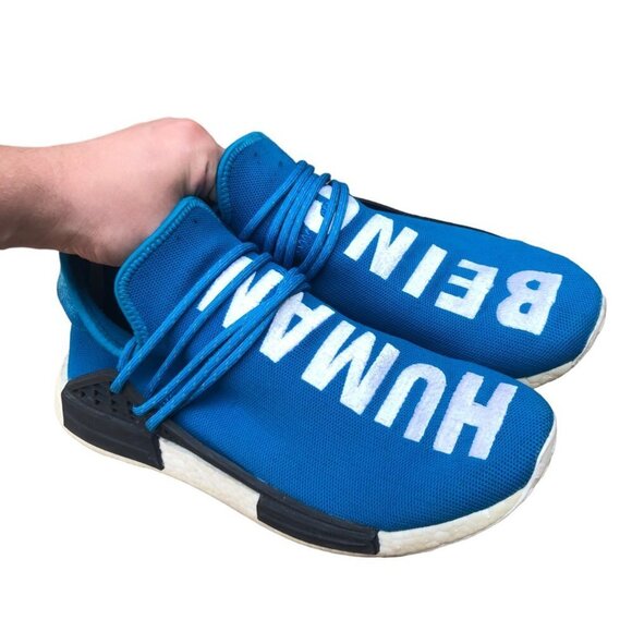 2016 Pharrell X Adidas NMD Human Racers Human Being 'Sharp Blue' Size 12 - Picture 1 of 11
